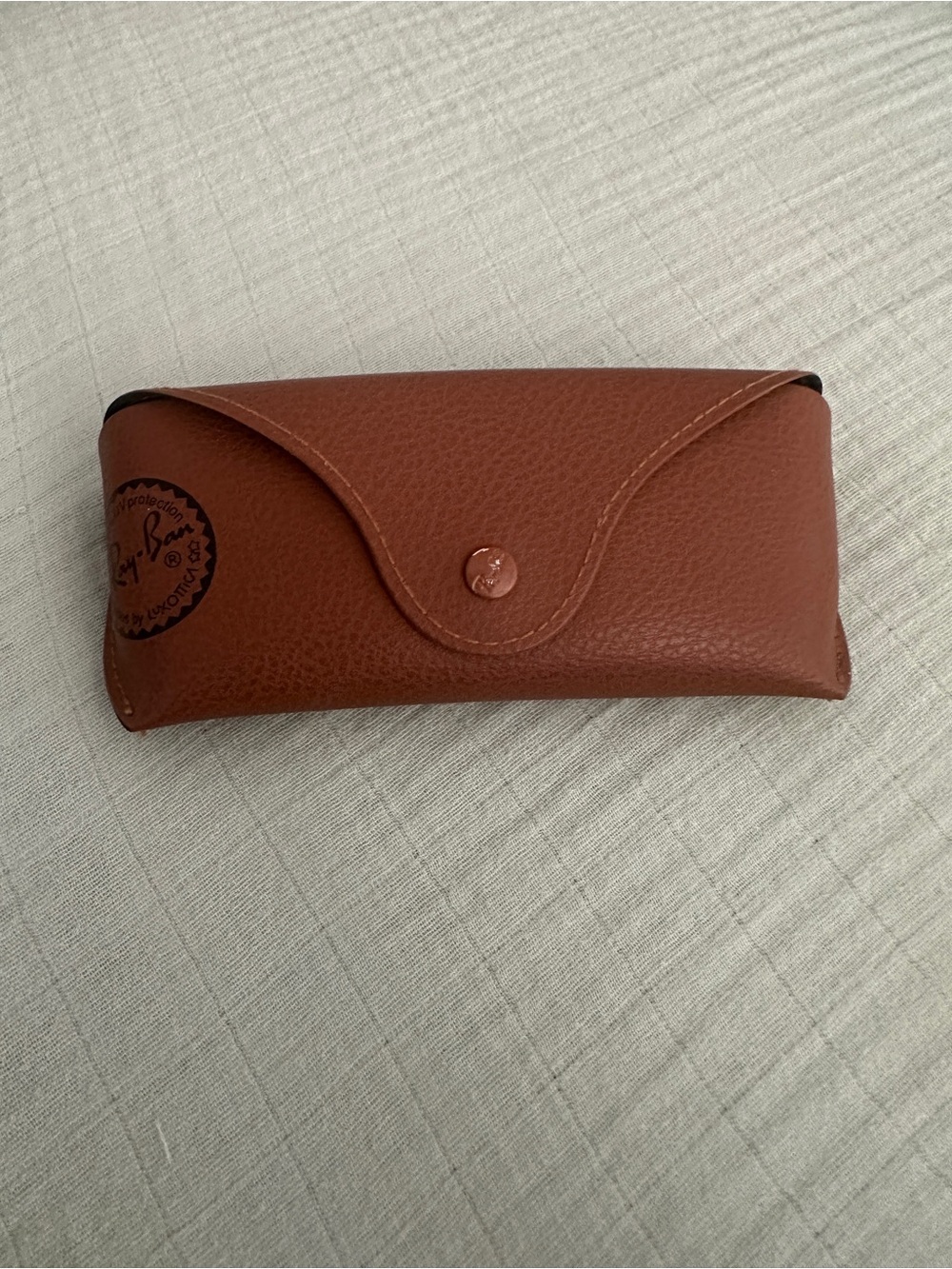Ray-Ban Brown Leather Eyeglass Case